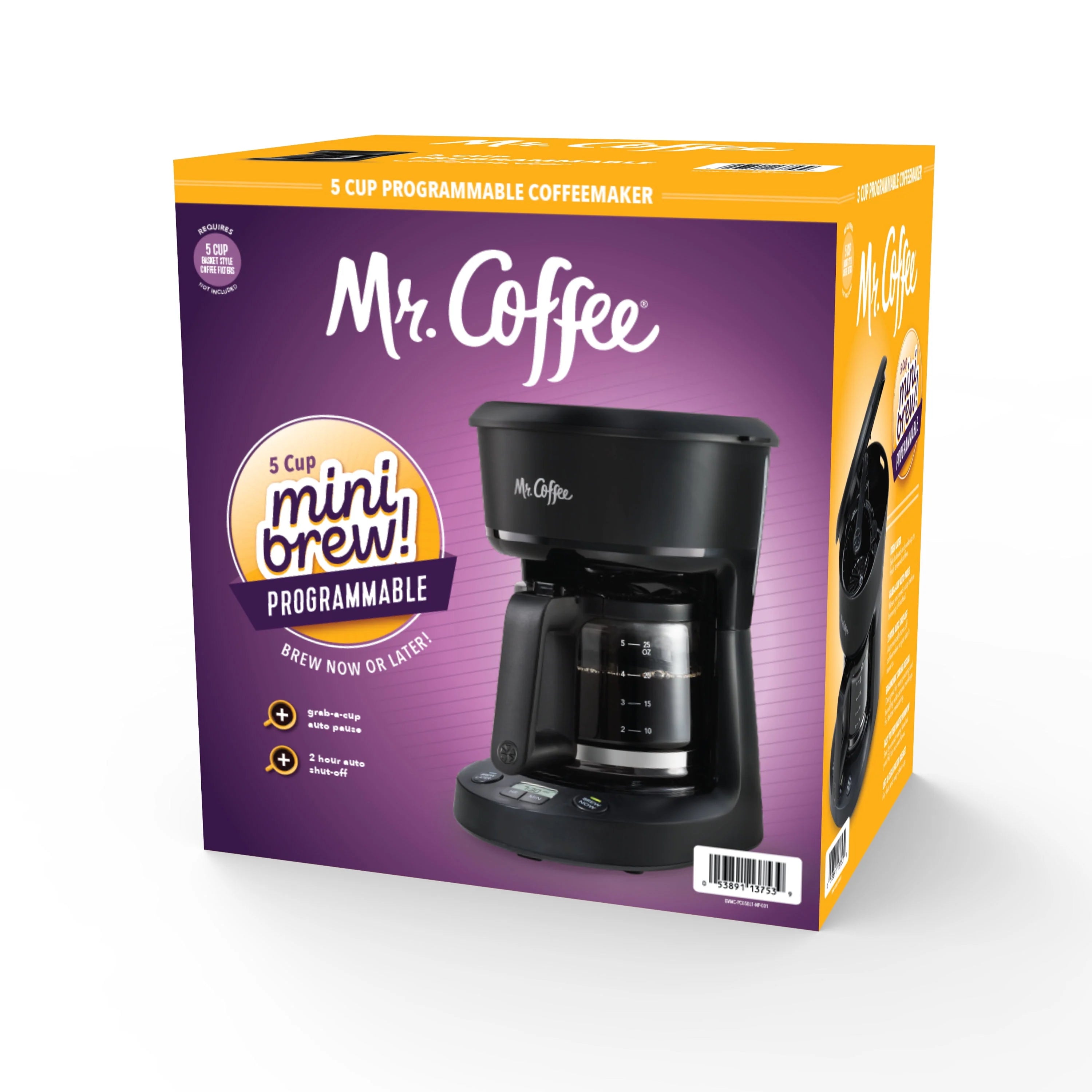 25 oz. Mini Brew Black Programmable Coffee Maker O1909
