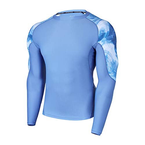 Men's Long Sleeves UPF 50+ Compression Swim Shirts F613913