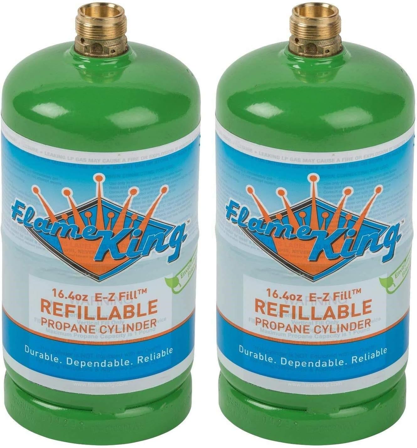1LB Empty Propane Cylinder Tanks (2-Pack) with Refill Kit W48852