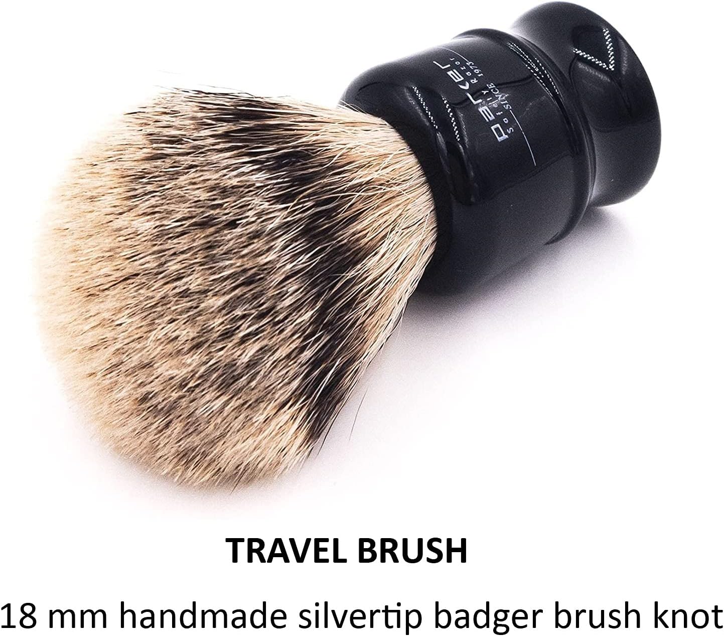 100% Silvertip Travel Shave Brush with Case, Black S914153