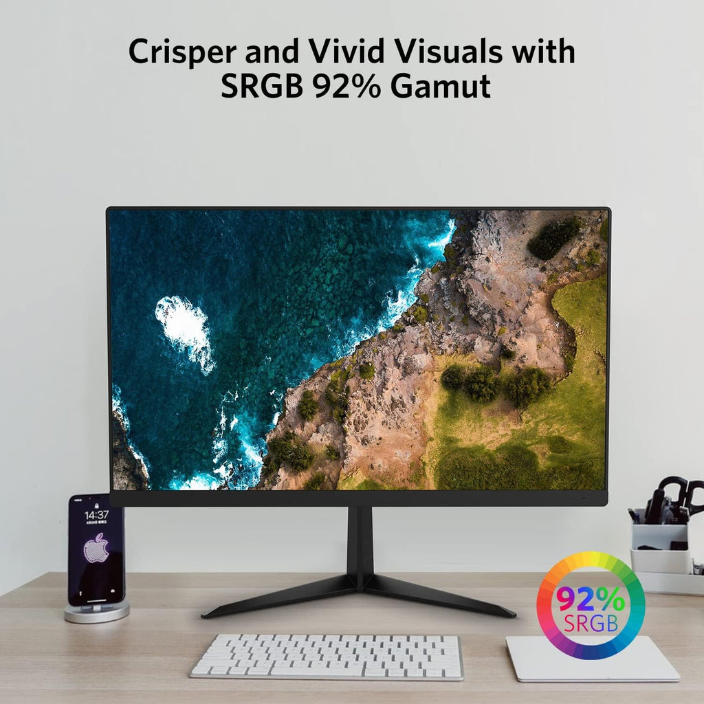 22” 144Hz 1920 x 1080p Full HD Flat Computer Monitor with HDMI Display Ports, Adjustable Tilt, Black E316