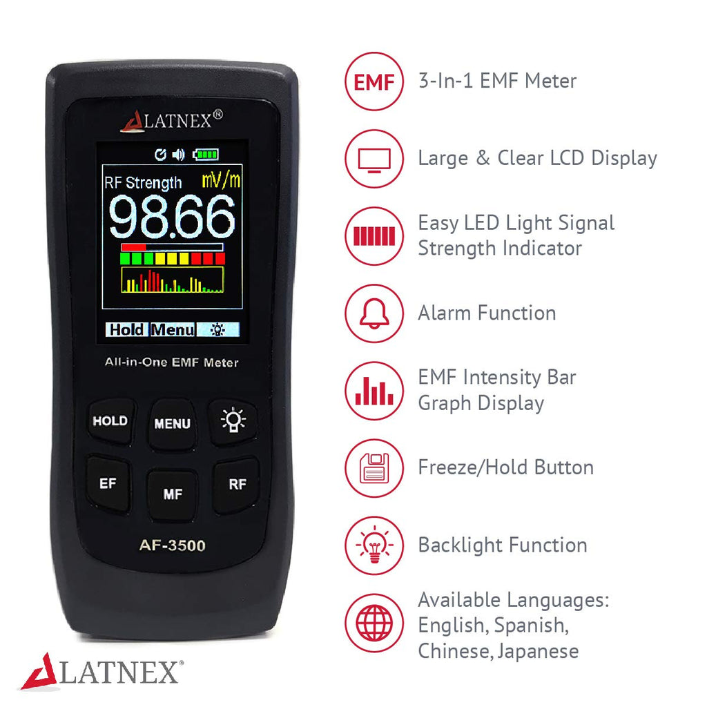 EMF Meter RF Detector with Calibration Certificate C783