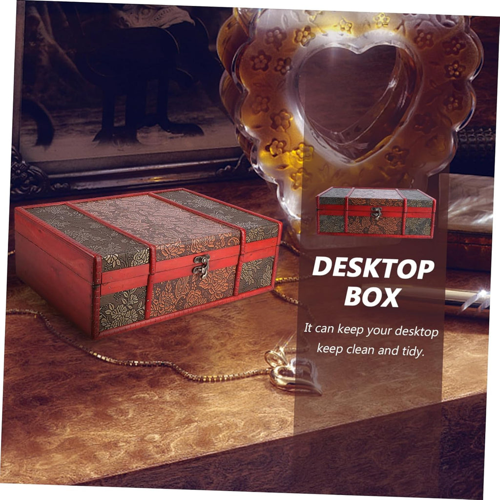 2pcs Wooden Jewelry Storage Case with Lock Ring C4047