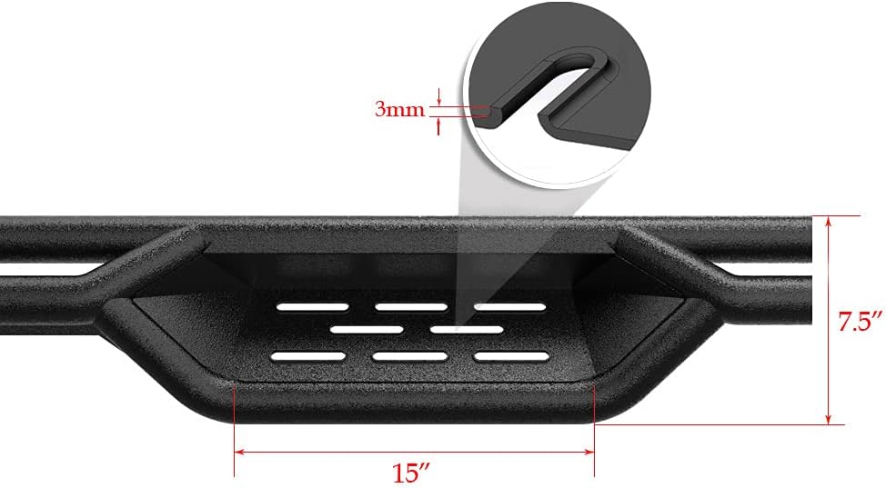 Drop Down Style Running Boards Side Step Rock Slider for Toyota Tacoma Double Crew Cab V531