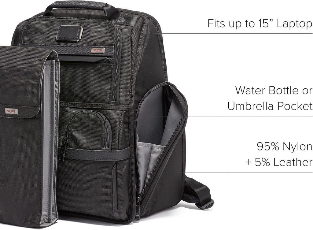Black Ballistic Nylon Laptop Backpack P340