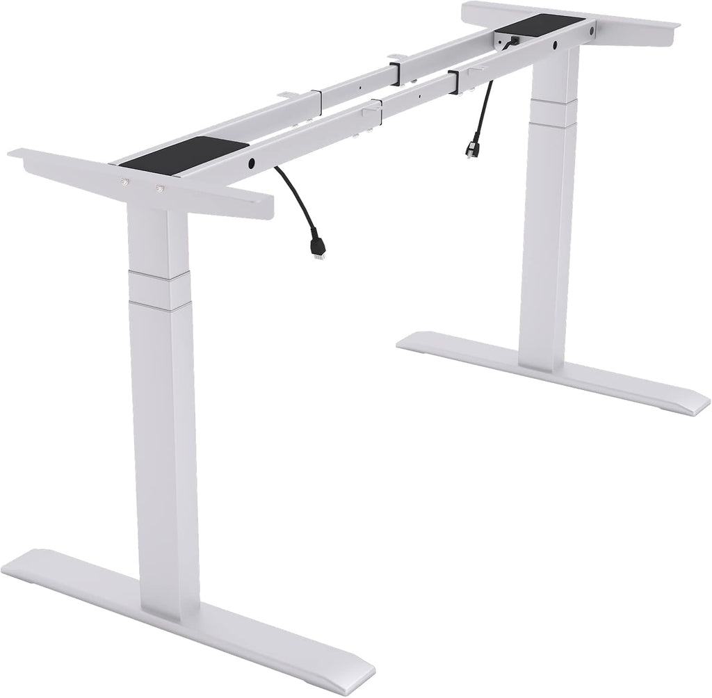 Dual Motor Electric Adjustable Standing Desk Frame White Frame N26232