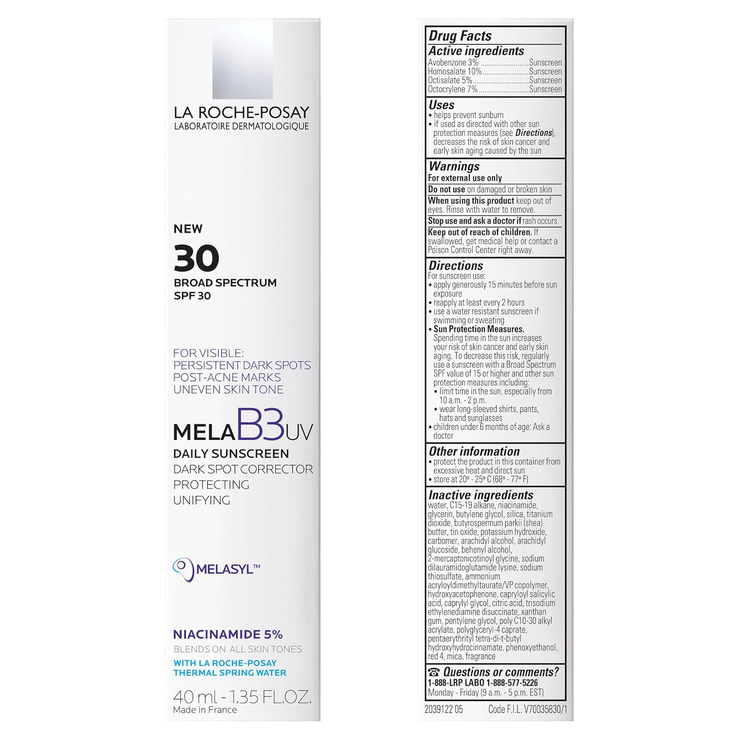 SPF 30 Face Sunscreen Moisturizer with Niacinamide 40ML C561