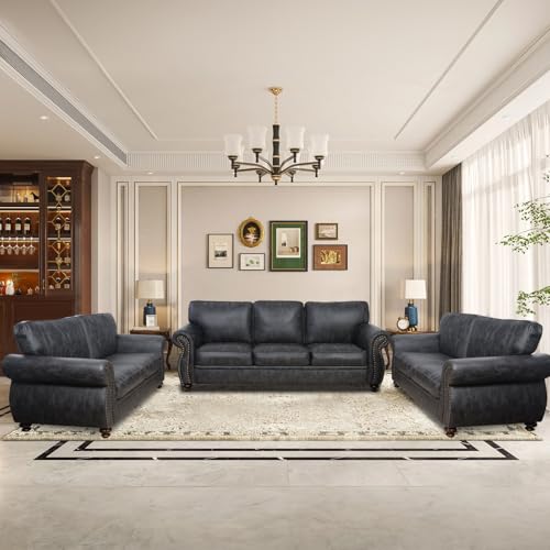 3-Seater Sofa with Removable Cover and Solid Wood Frame J494204