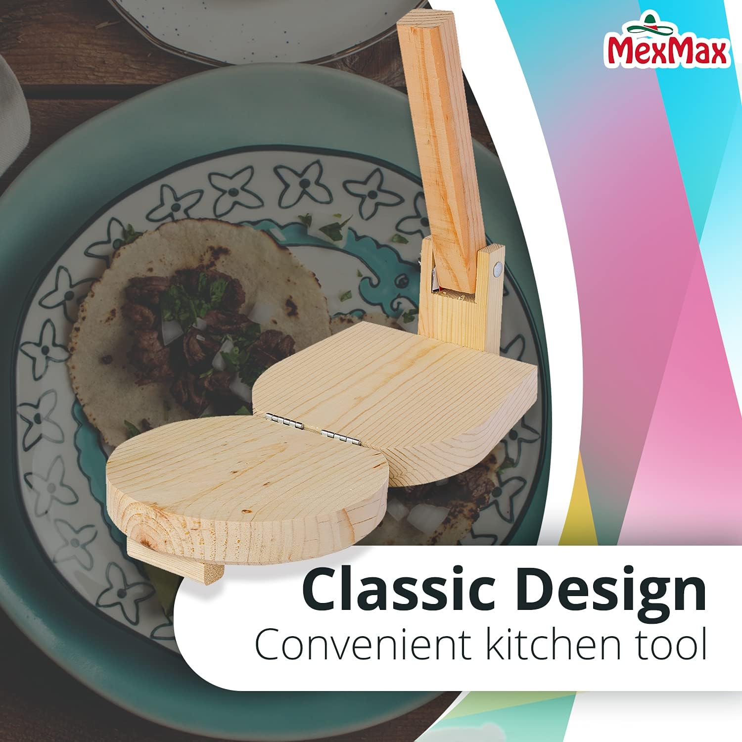 9 Inch Wooden Tortilla Presser F447896