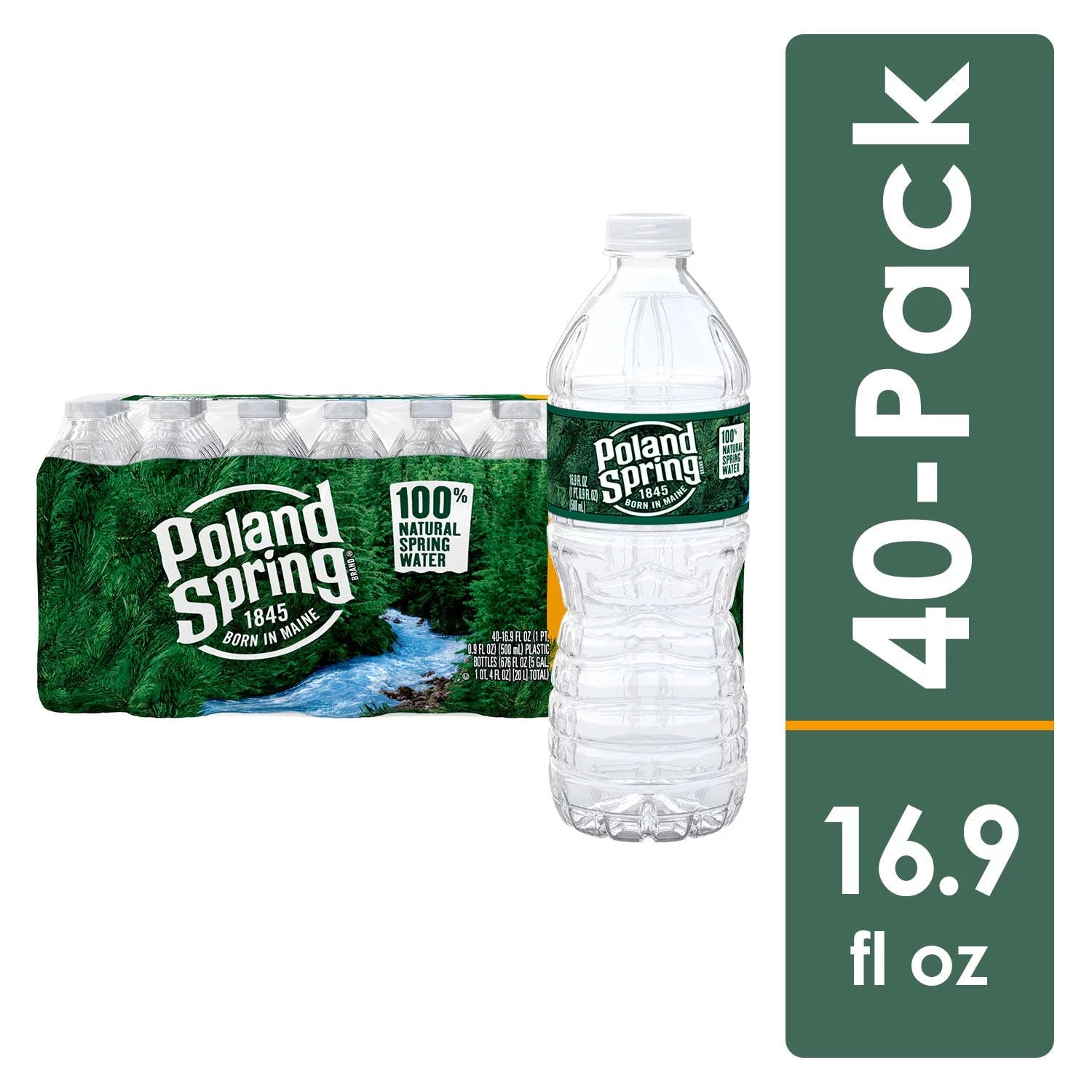 16.9 Fl Oz 40 Count Natural Spring Water I13481