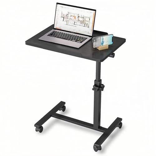 Grey Overbed Bedside Table with Mobile Tray Desk K3622