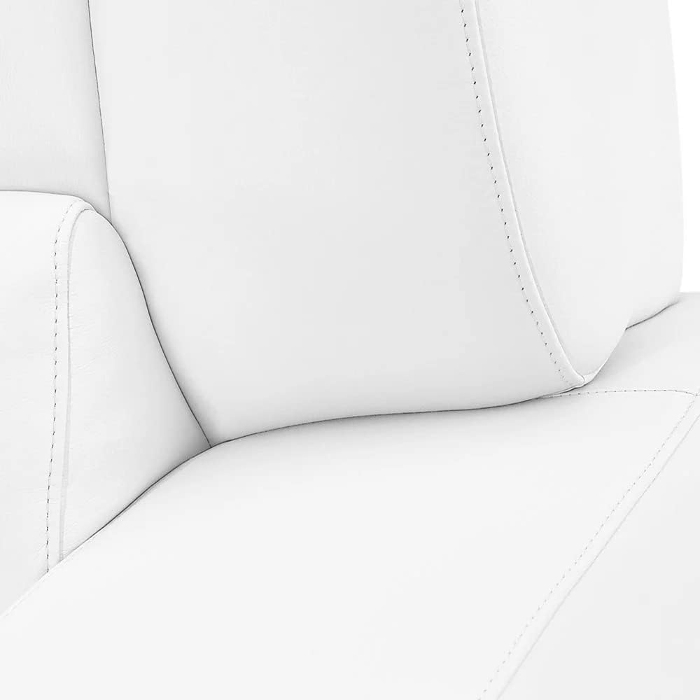 White Microfiber Leather Chair C6736