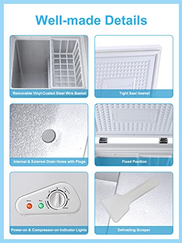 White 3.5 Cu.Ft Compact Chest Freezer T713019