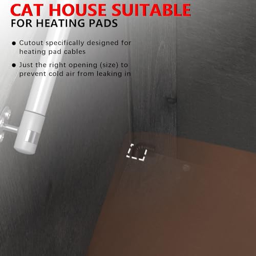 Outdoor Feral Cat House Heated Cat Shelter with Insulated Foam 34.5"X21.5"x27.2" C55198