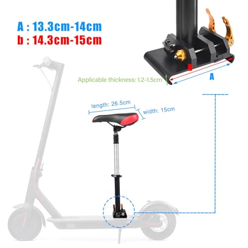Foldable Adjustable Scooter Seat with Foam Cushion G9558
