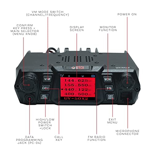 50 Watt Dual Band VHF UHF Mobile Radio Q644