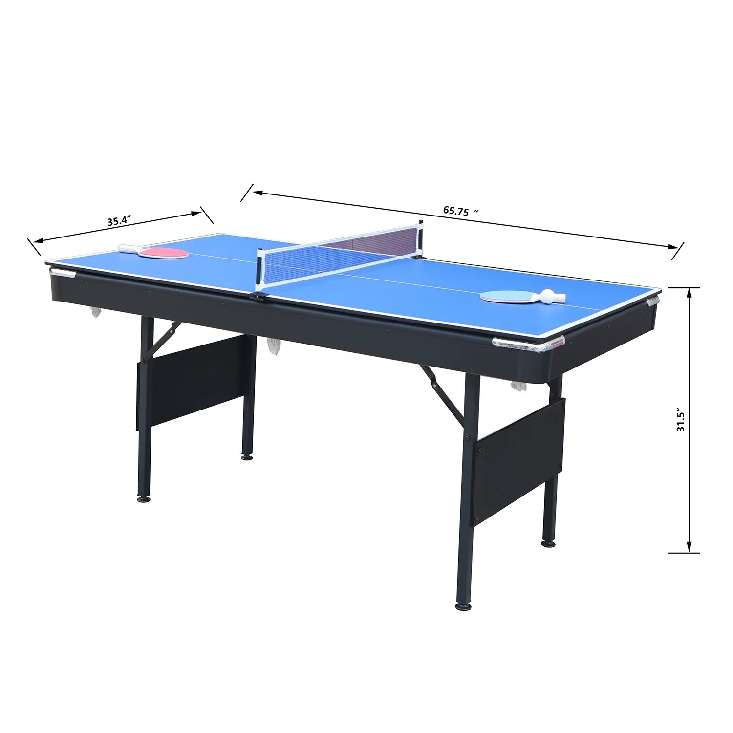 5.5 ft Folding Billiards Table with Blue Felt D7456