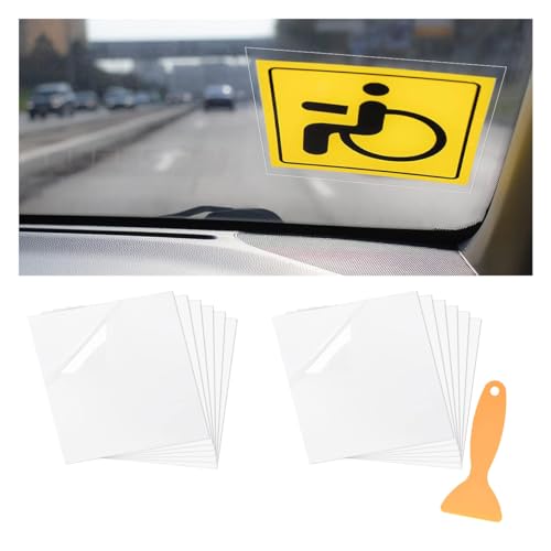 6.3×6.3 Inch Clear Window Static Cling Film Decals (6 Sheets) V29508