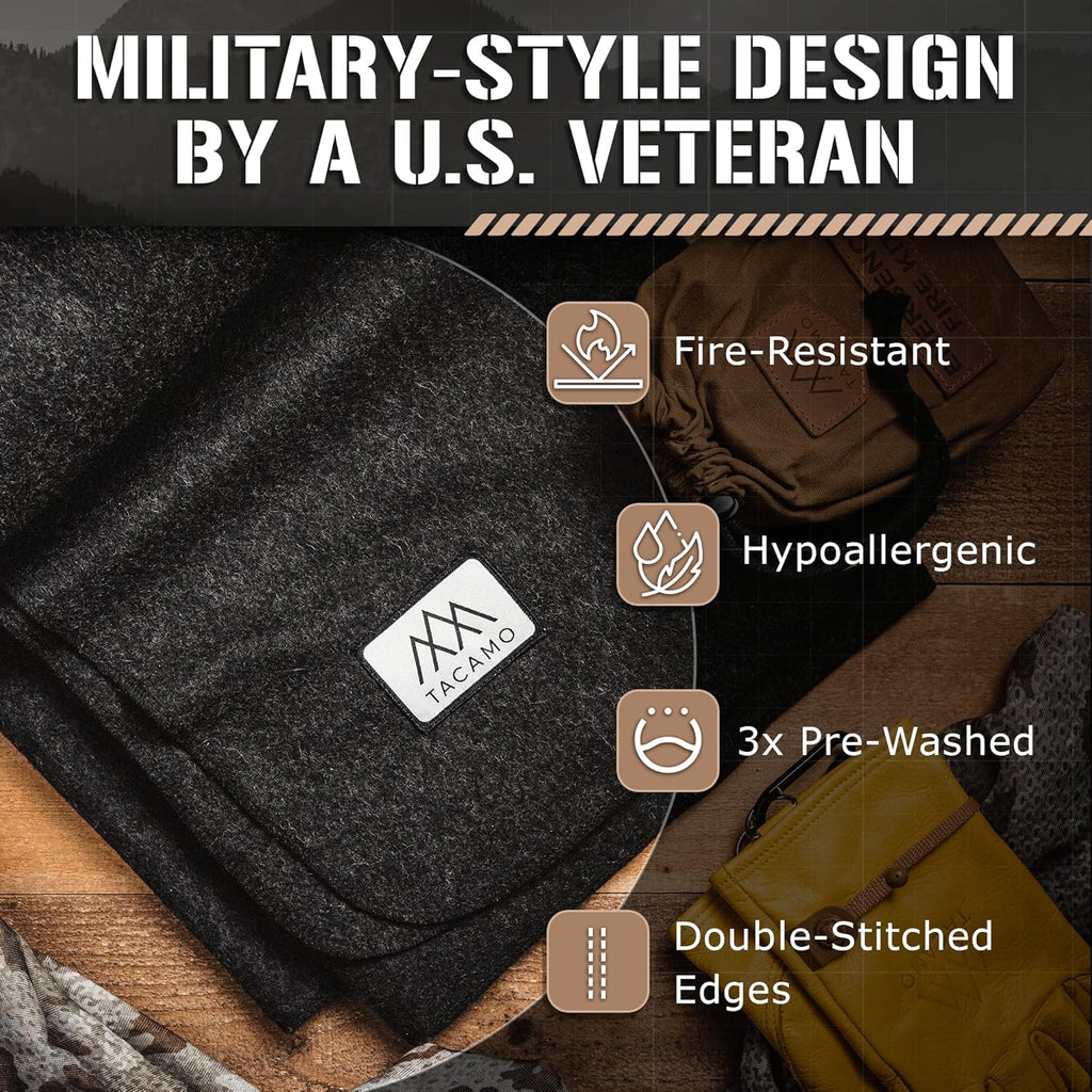 80% Wool Blend Oversized Twin Wool Blanket M661004