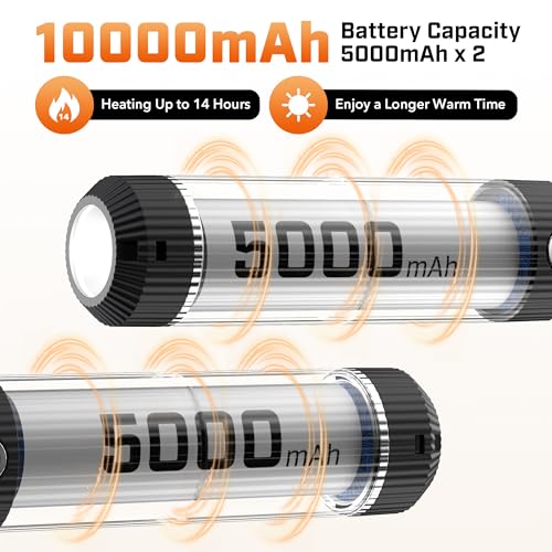 Rechargeable Hand Warmer, 2 Pack 10000mAh Power Bank Electric Hand Heater U4530