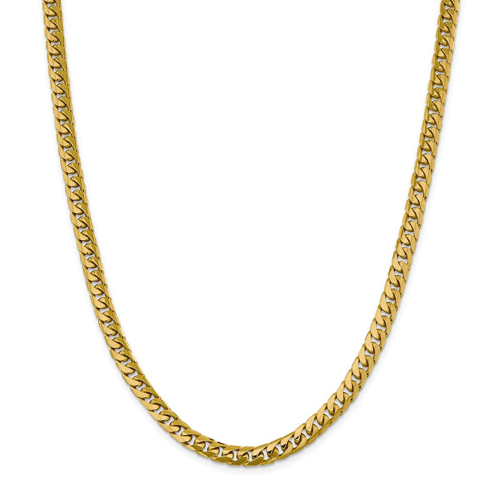 14kt Yellow Gold 6.25mm Solid Miami Cuban Chain 20 inch Lobster Clasp S17122