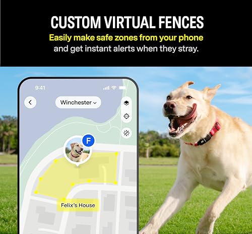 Pink Waterproof GPS Dog Collar with LED Light L34247
