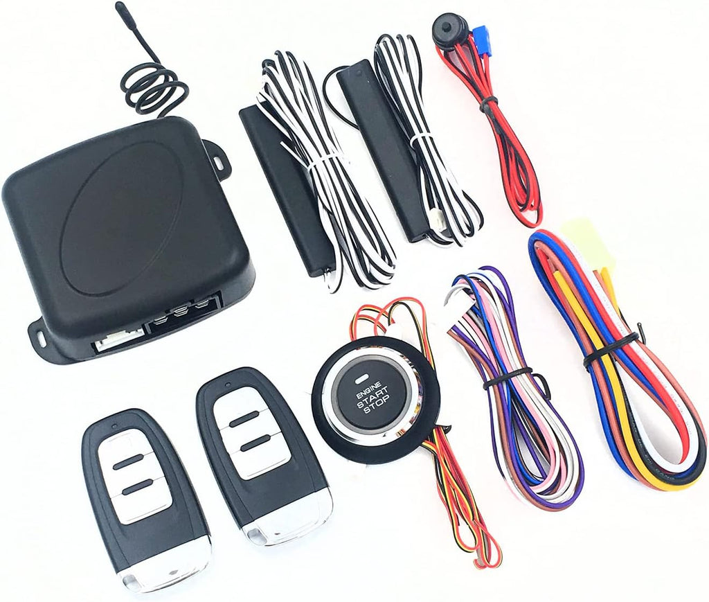 12V Car Keyless Entry Remote Starter Push to Start Antitheft Alarm System Pack of 2 O339