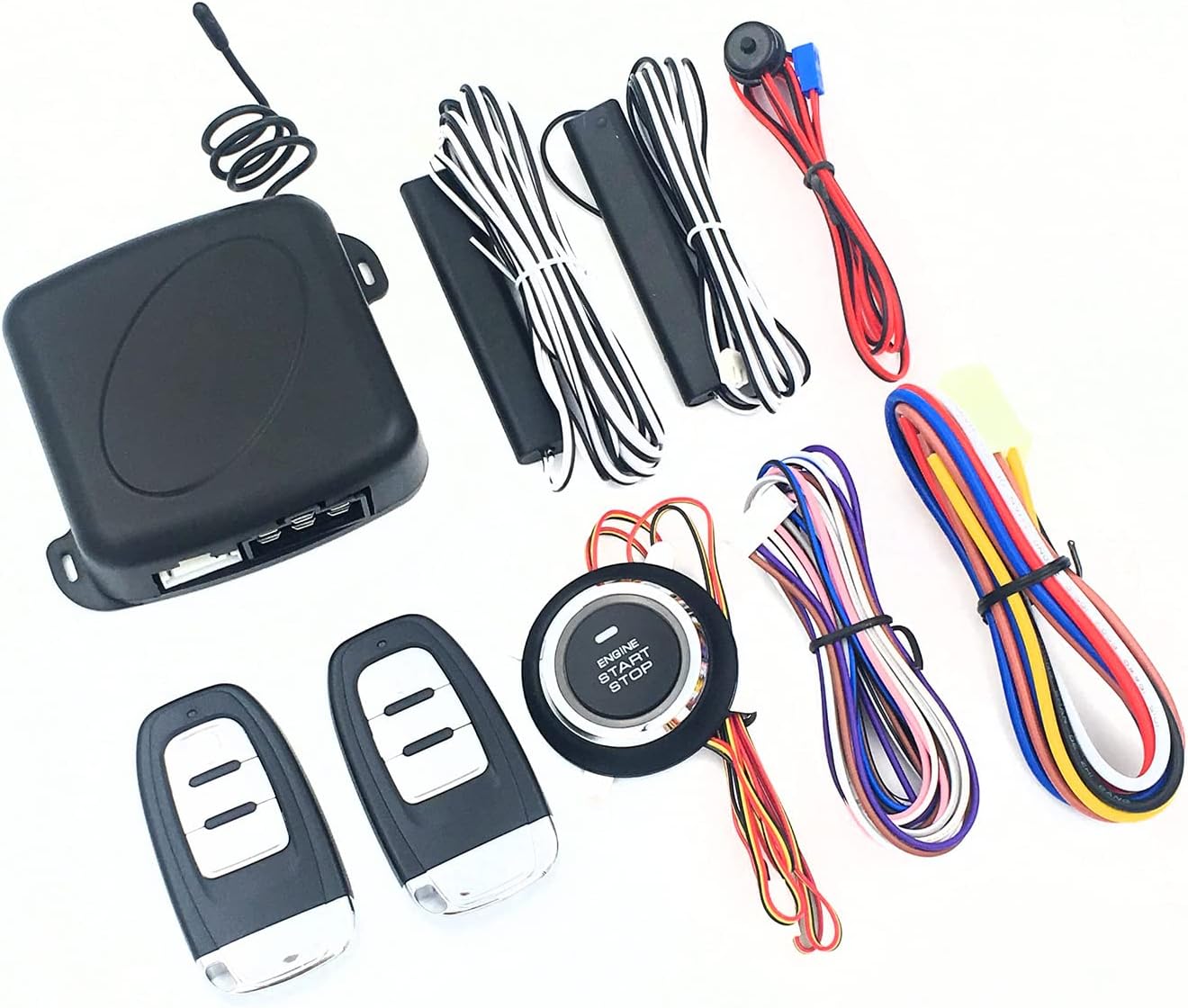 12V Car Keyless Entry Remote Starter Push to Start Antitheft Alarm System Pack of 2 O339