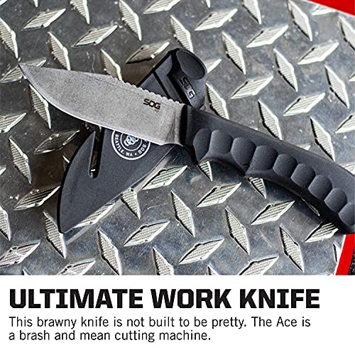 Fixed Blade Knife with Sheath, 3.8 Inch Full Tang Blade M22615