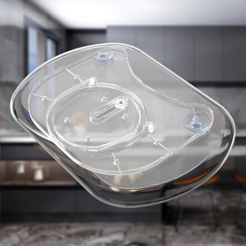 16.2"x11.8" Clear Rotating Tray with 5 Divider H609