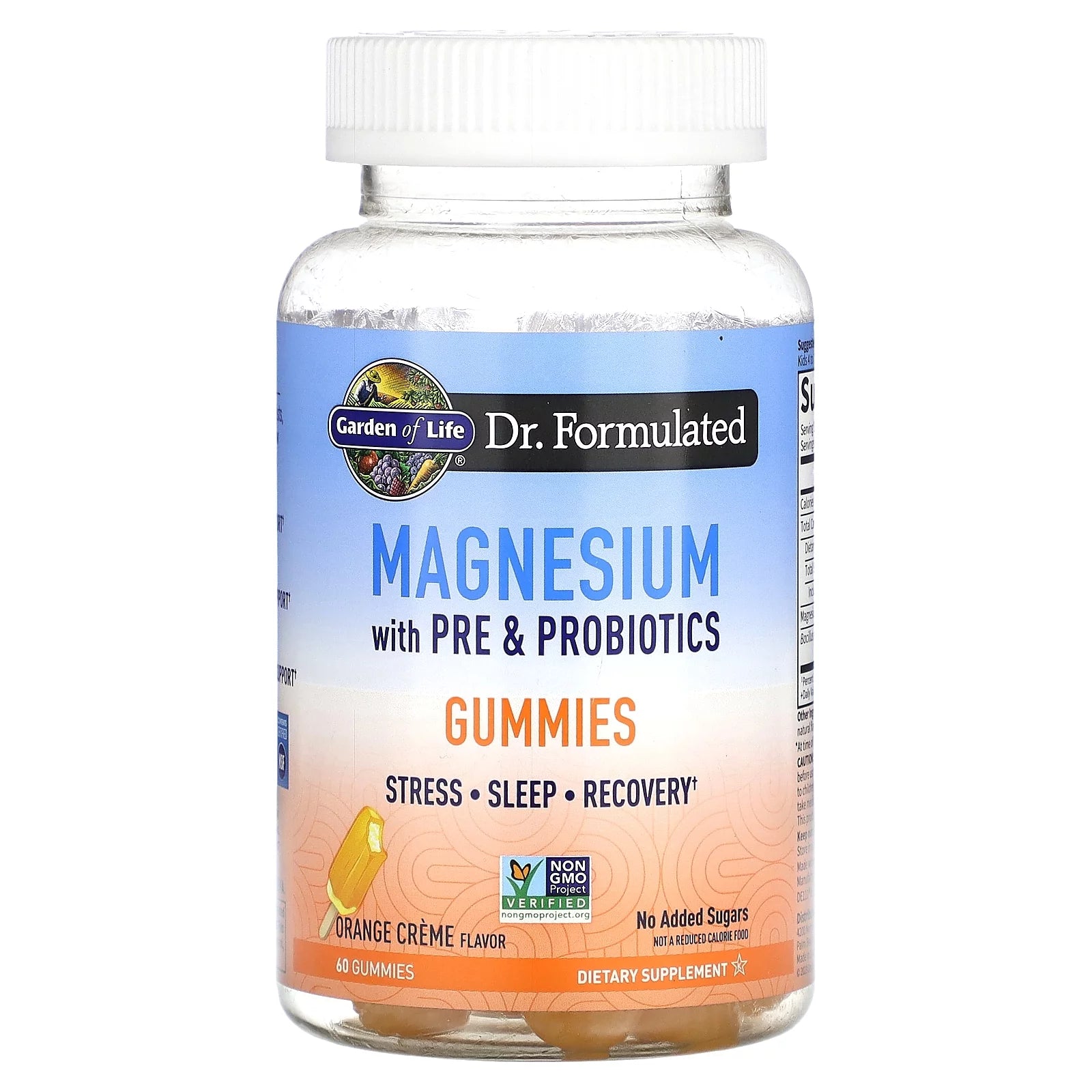Magnesium with Pre & Probiotics Gummies, Orange Creme, 60 Gummies H980