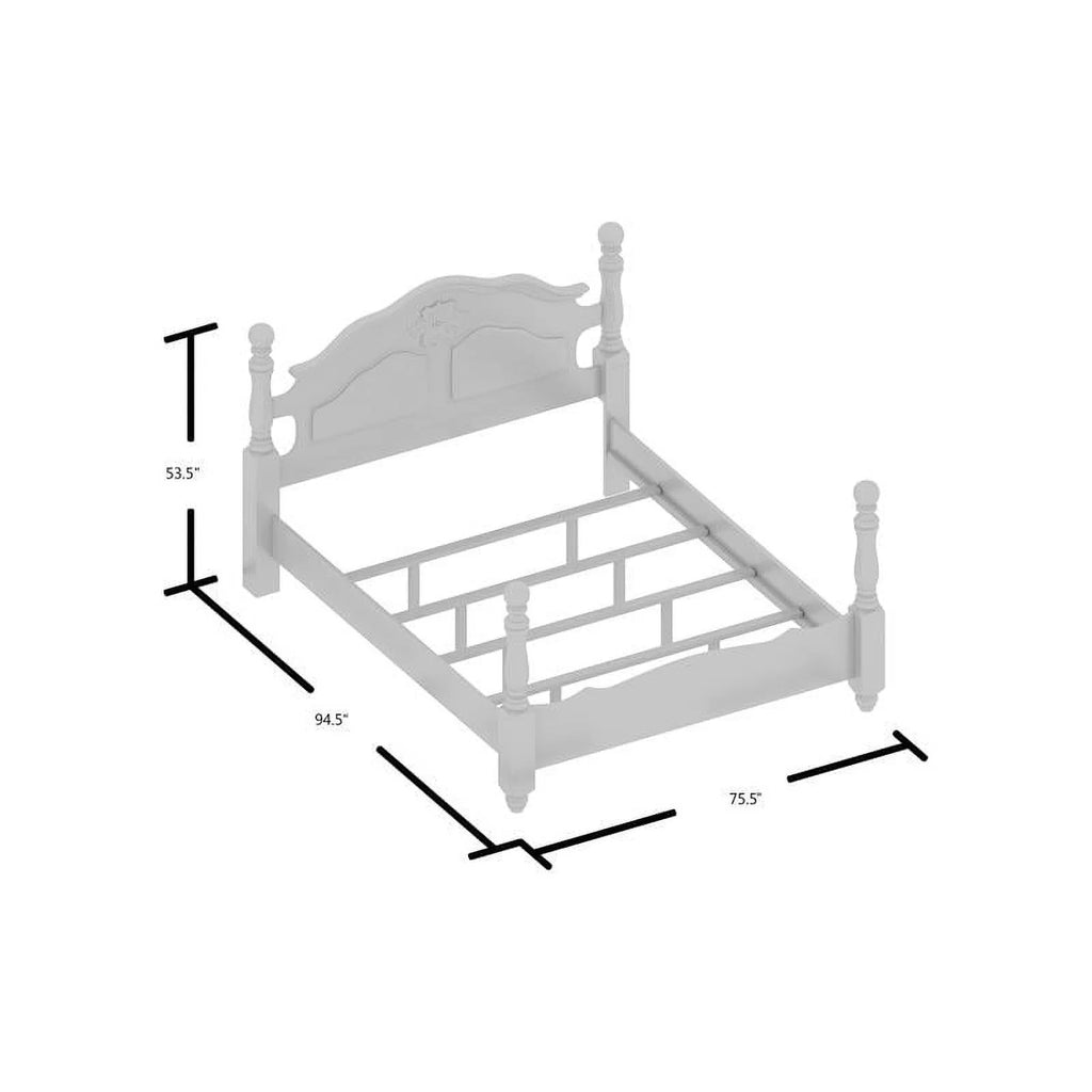 Solid Wood California King Bed in Brown E62823