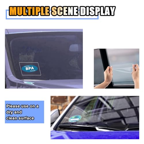 6.3×6.3 Inch Clear Window Static Cling Film Decals (6 Sheets) V29508
