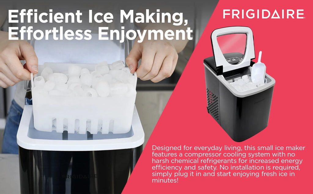26 lb. Countertop Ice Maker Black Stainless Steel K45180