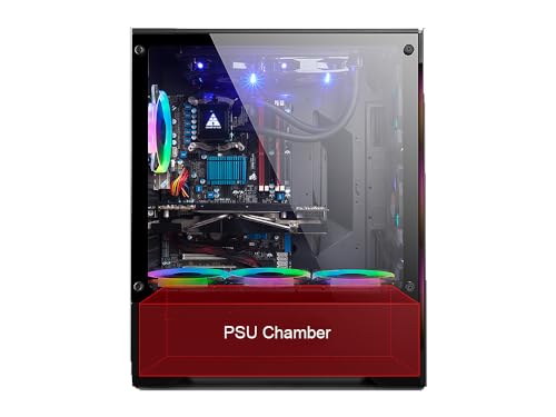 Gaming PC ATX Case with 6 x 120mm ARGB Fans and USB3.0 B112751