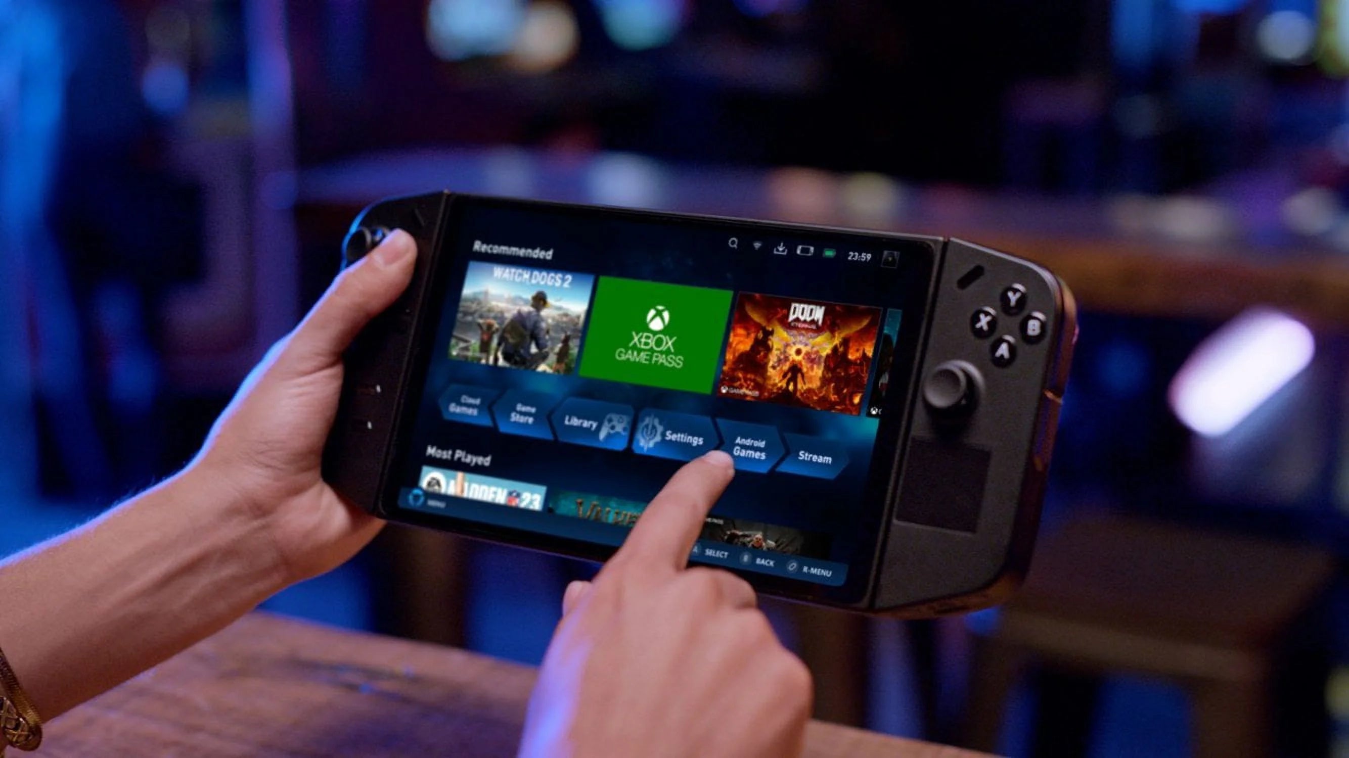 1TB SSD Gaming Handheld 8.8-inch Touchscreen 144Hz 2K QHD AMD Ryzen Z1 Extreme Processor, 128GB MicroSD, 8 in 1 Bundle Y150