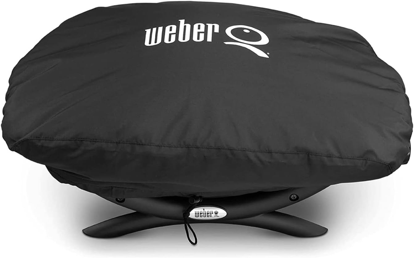 Black LP Gas Grill with Portable Cart and Grill Cover Bundle L55705