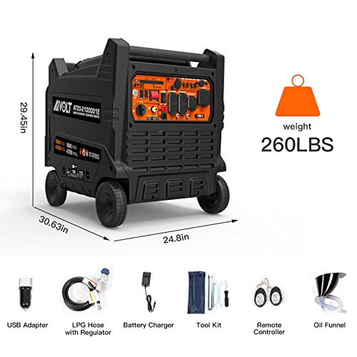 8000 Watt Dual Fuel Portable Inverter Generator E853