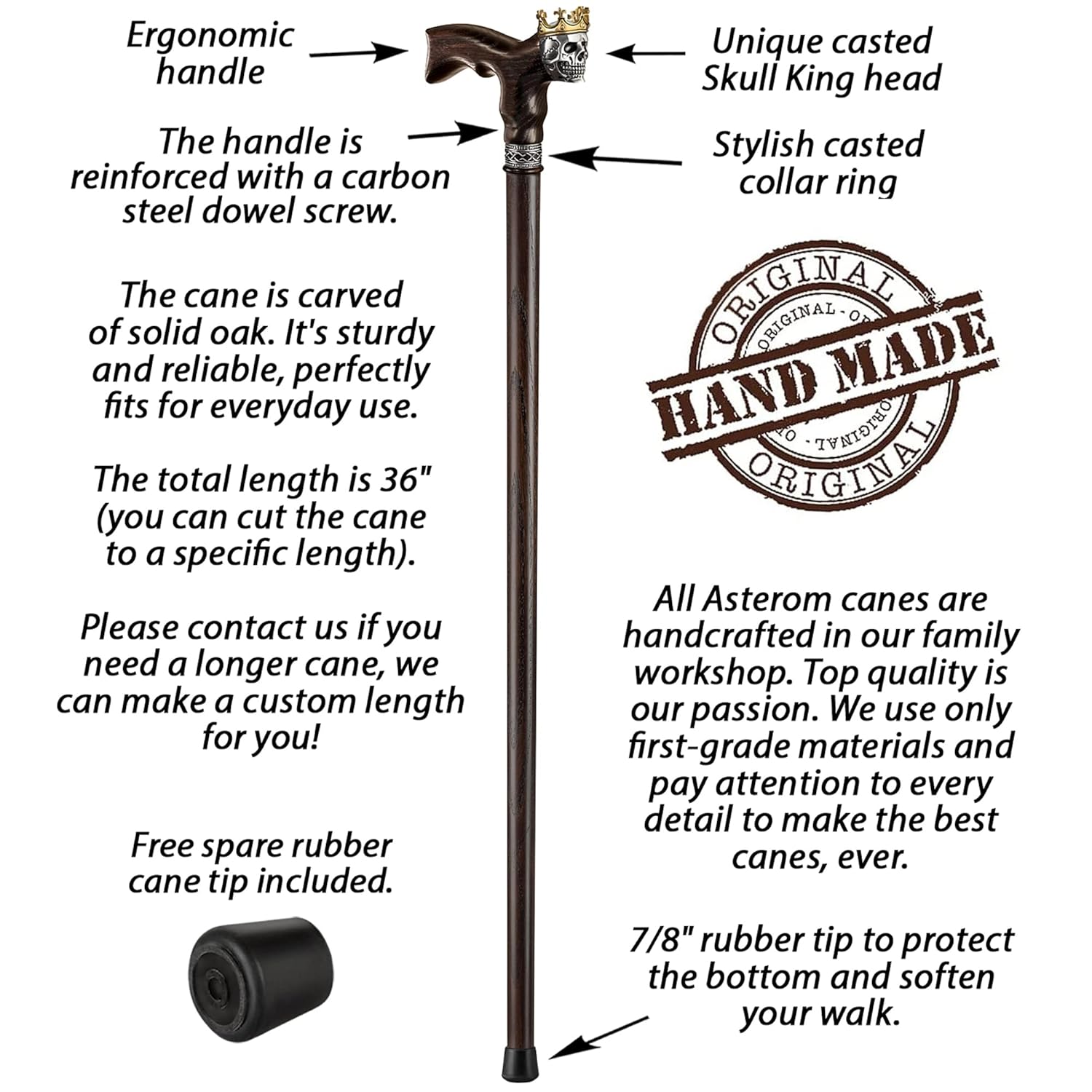 Handmade Wood Walking Cane N49160
