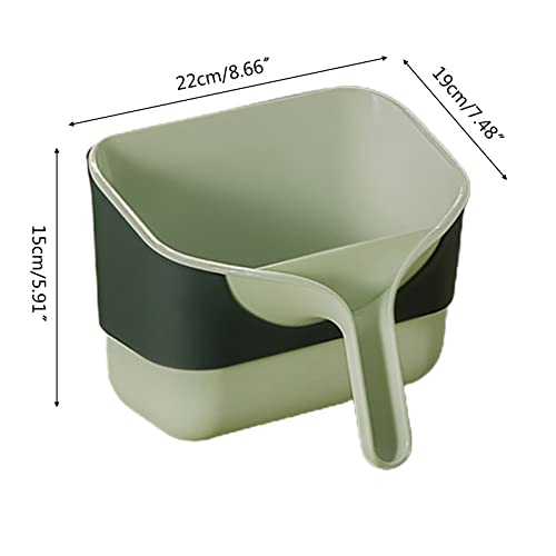 Green Plastic Small Trash Bin B502