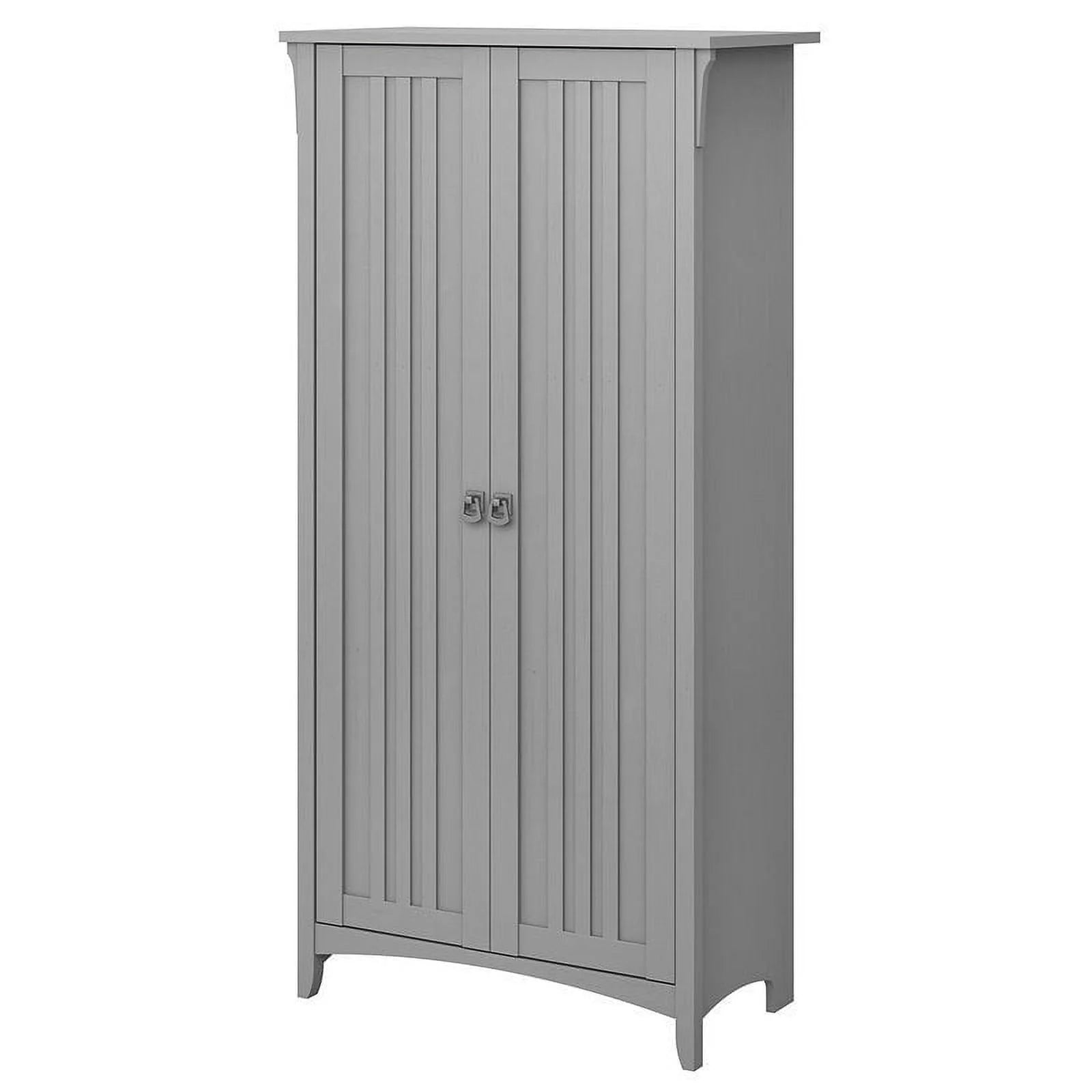 Gray Wood Kitchen Pantry Cabinet with Doors F122687