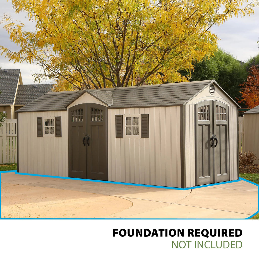 20 ft. x 8 ft. Outdoor Storage Shed Desert Sand H310272
