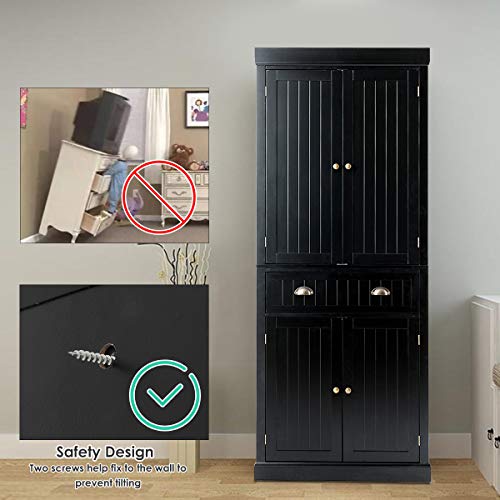 72" Gray Storage Cabinet with Doors and Adjustable Shelves N6838
