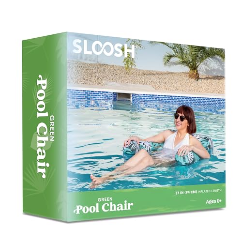 Inflatable Pool Lounge Chair with Plant Pattern R289