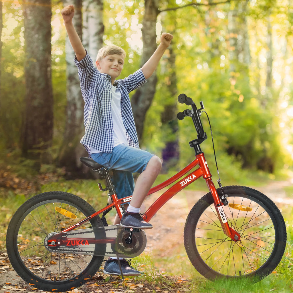 20 Inch Single Speed Boys Bike with Steel Frame Red U132352