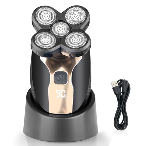 5-in-1 Electric Head Shaver for Bald Men, Waterproof Cordless Razor N3811