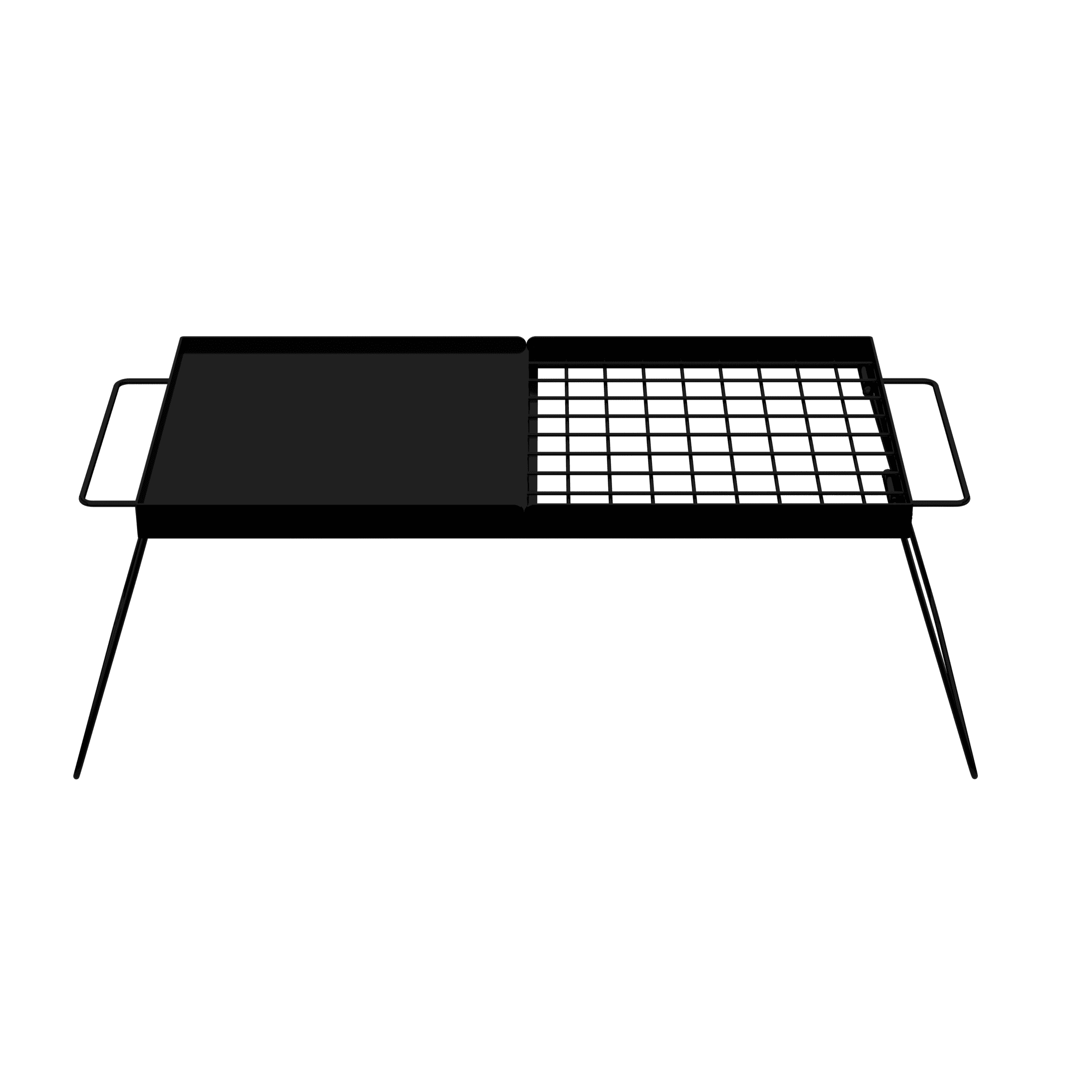 Folding Campfire Grill with Steel Mesh Grate L345922