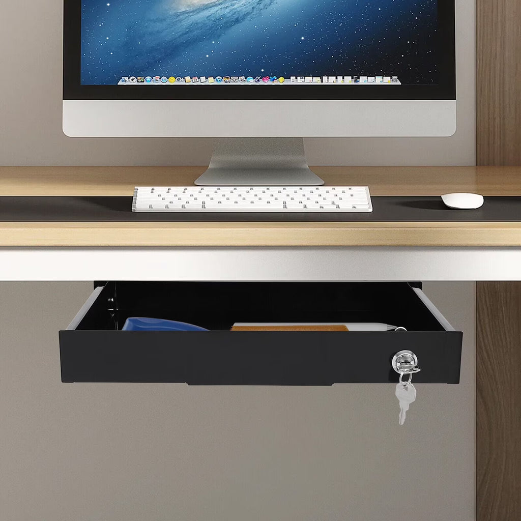 Black Sliding Drawer Storage Tray with Keys A4529