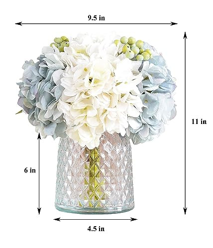 White Artificial Flowers in Vase U2652