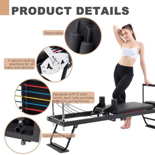 Foldable Pilates Reformer Machine U3874